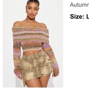 Thick off the shoulder sweater